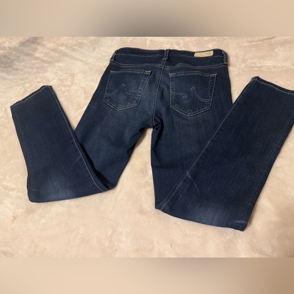 AG-ED Denim Prima Cigarette Crop Jeans Mid-rise Size 25 Dark Faded Wash Stretch - Picture 2 of 9
